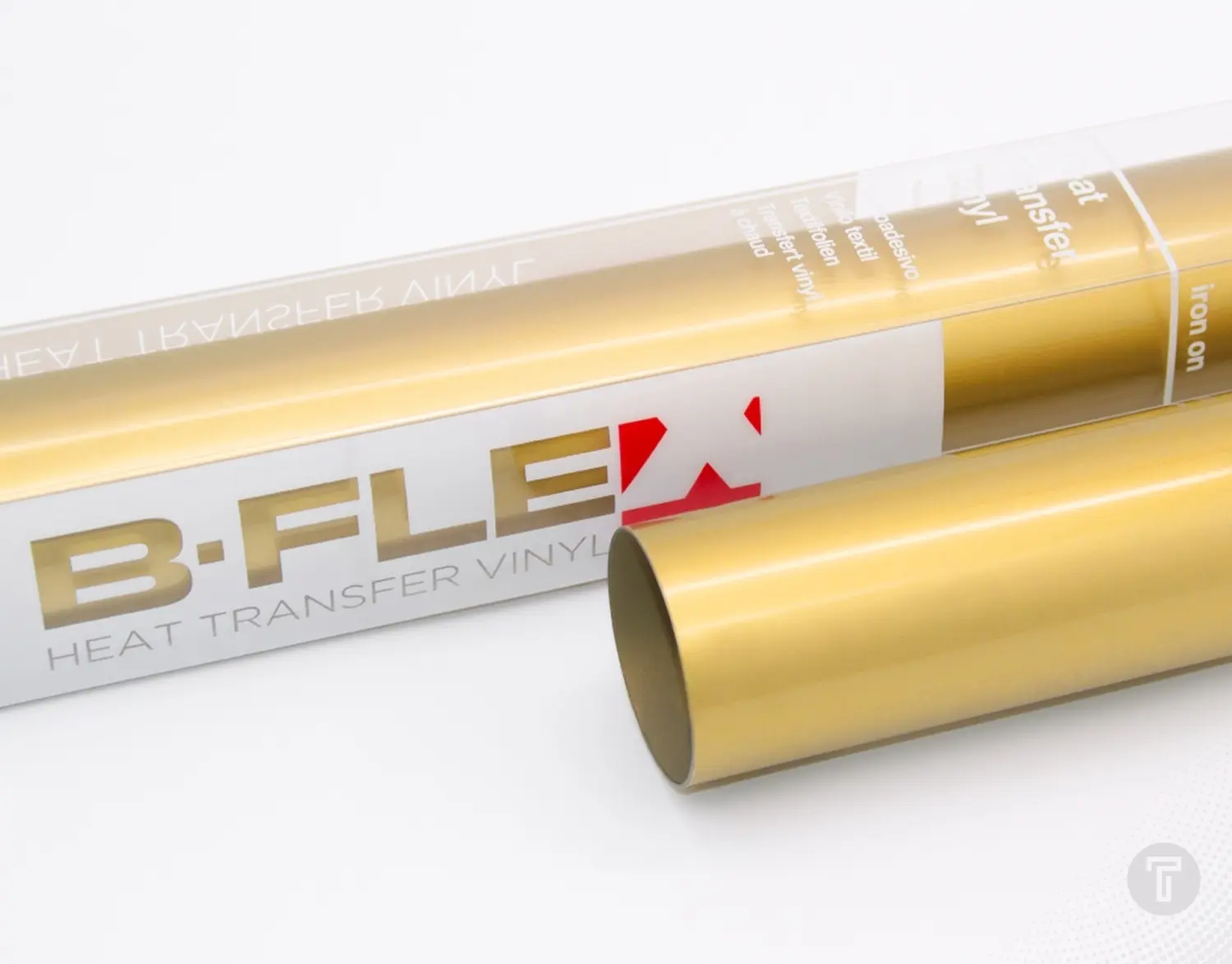 B flex puff metallic gold flexfolie detail 1