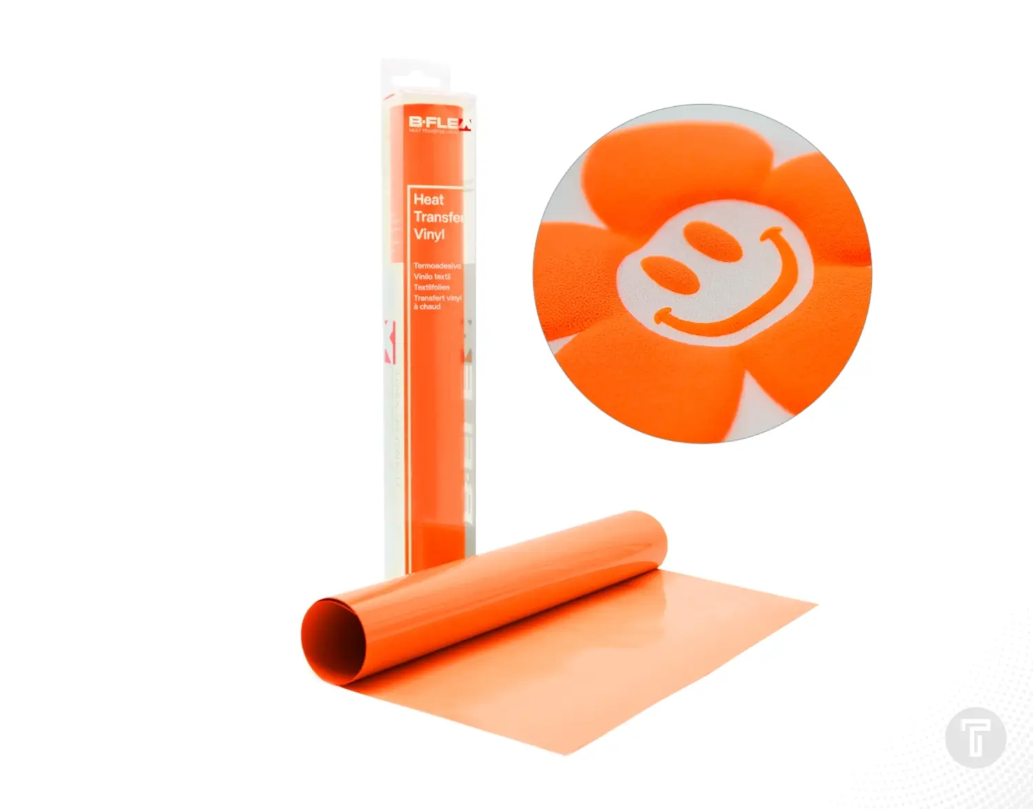 B flex puff neon orange flexfolie