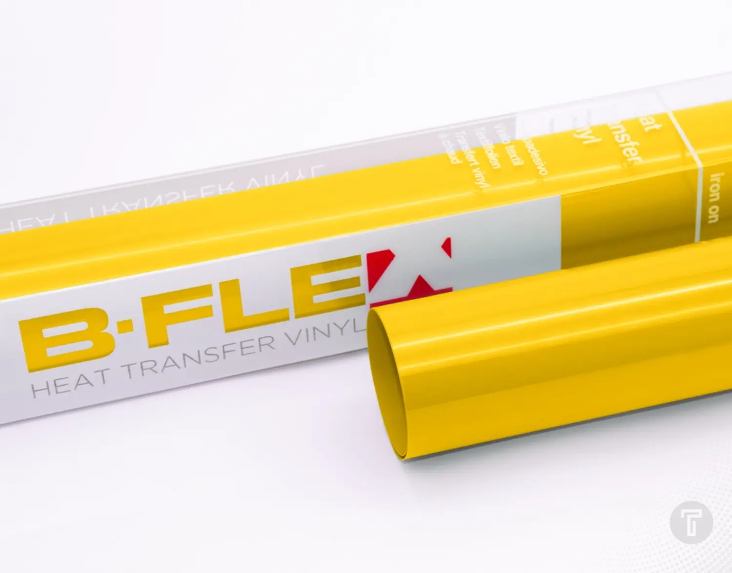 B flex puff regular medium yellow flexfolie detail 1