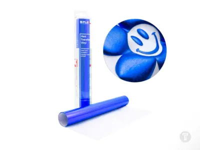 B flex puff metallic blue flexfolie