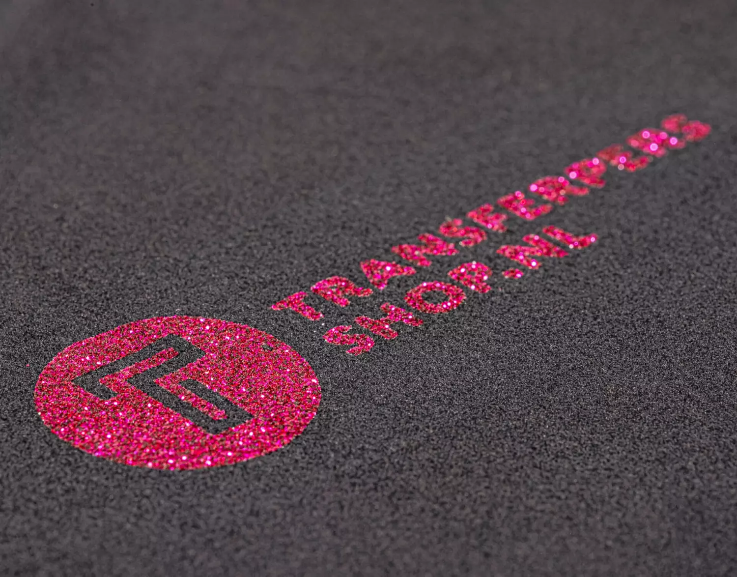 Stahls cad cut glitter pink 927 flexfolie detail