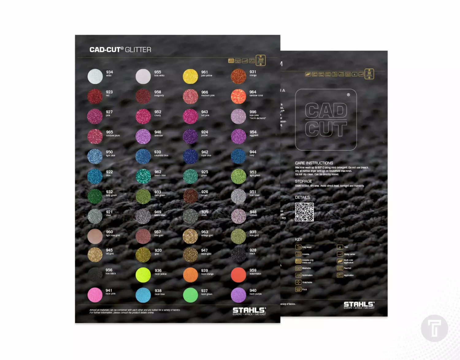 Stahls cad cut glitter kleurenkaart