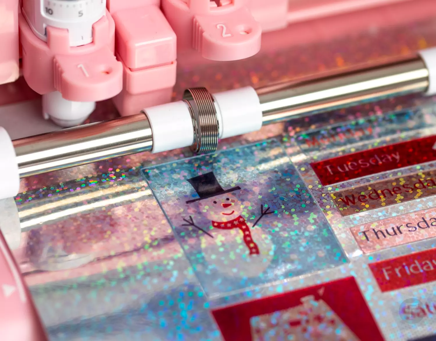Silhouette sticker sheets holographic dots details