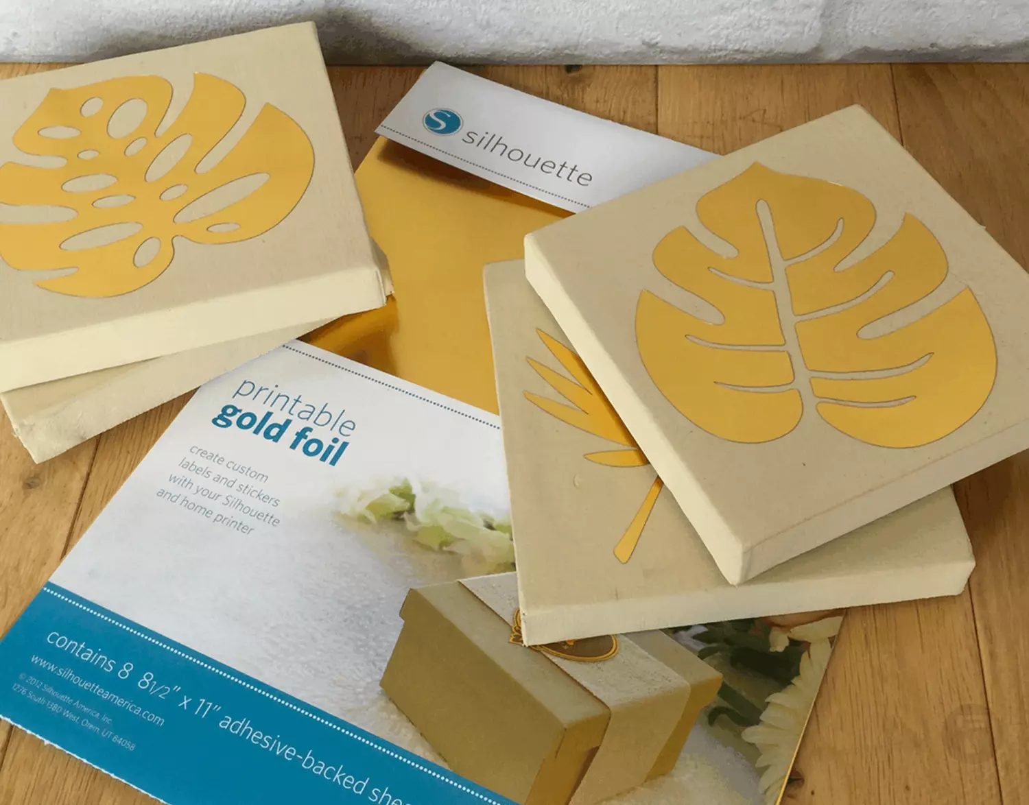 Silhouette printable gold foil detail