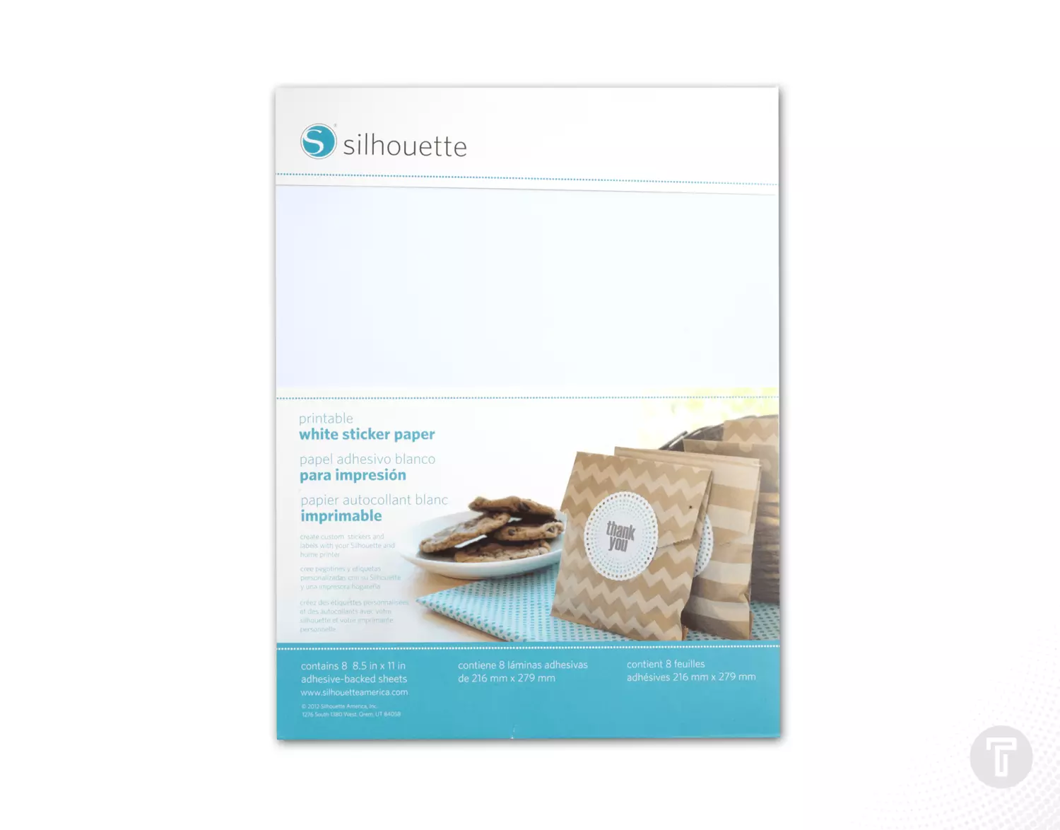 Silhouette printable white sticker paper